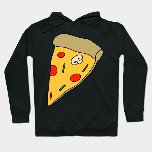 Pizza Slice with One Mushroom Hoodie by saradaboru